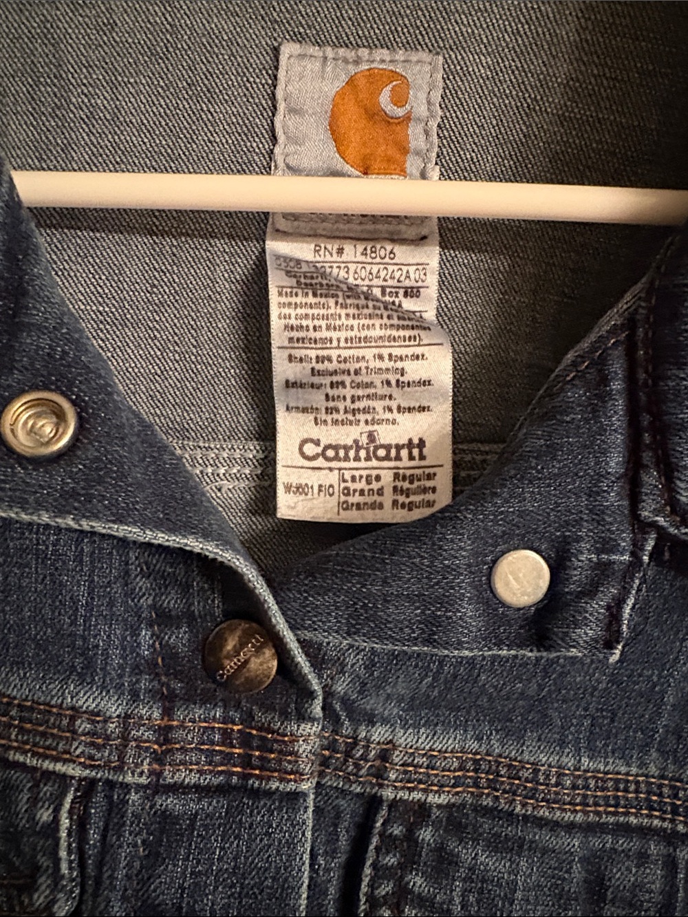 Carhartt Blue Denim Trucker Jacket - Picture 2 of 6